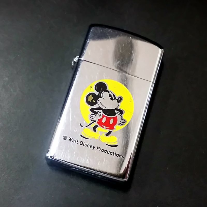 Zippo Slim ディズニー ミッキーマウス Used 1978年製造 Zippo Land G