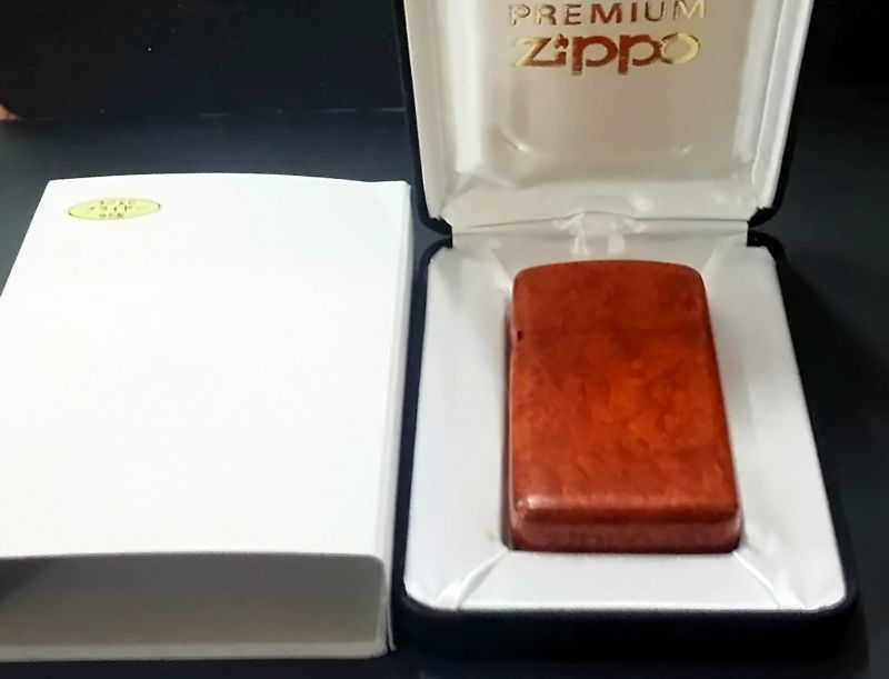 画像: zippo SLIM 木巻き ブライヤー 1998年製造