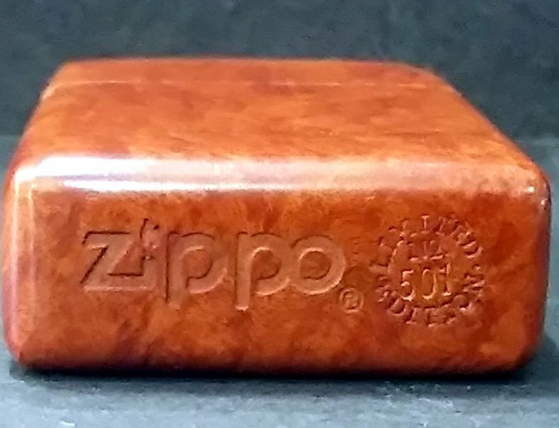 画像: zippo SLIM 木巻き ブライヤー 1998年製造