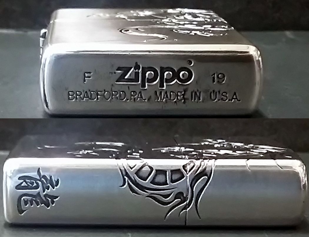 画像: zippo 龍 銀色 2019年製造