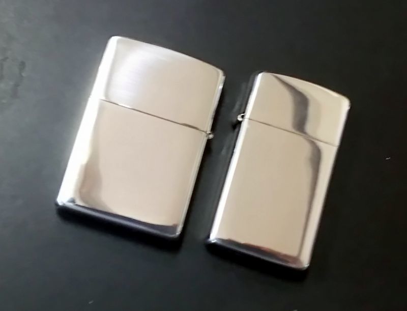 画像: zippo ハートペア 銀メッキ 2006年製造