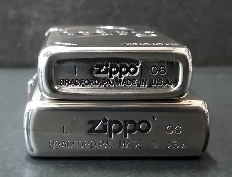 画像: zippo ハートペア 銀メッキ 2006年製造