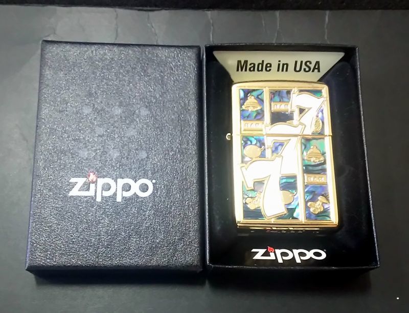 画像: zippo スリーセブン 貝張り 2020年製造 新品未使用