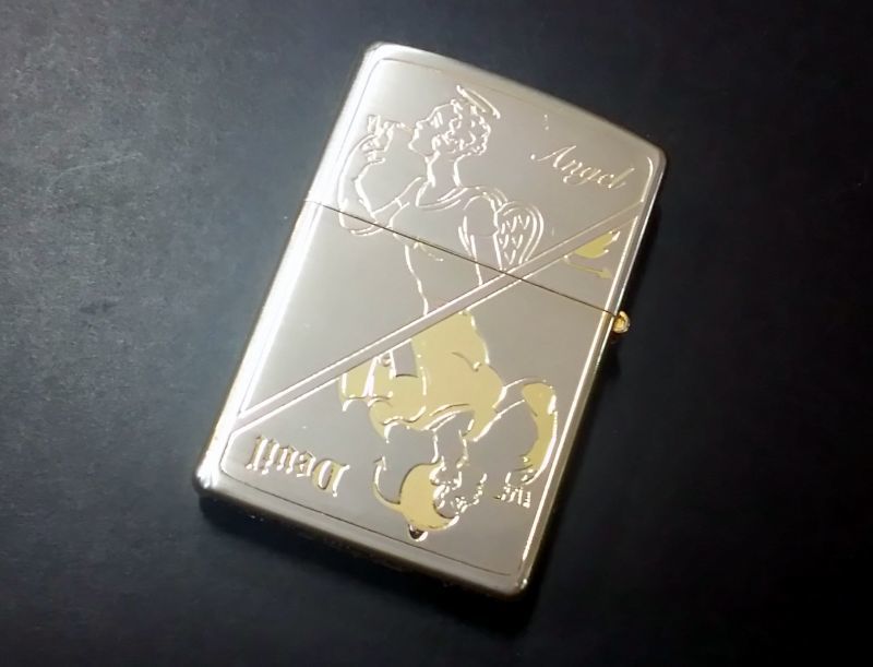 画像: zippo WINDY Angel/Devil 両面 2019年製造