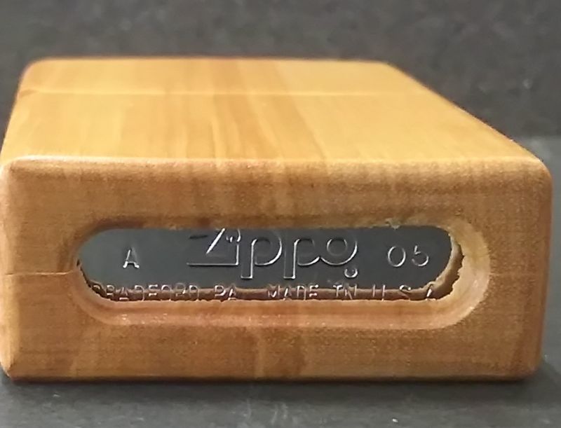 画像: zippo 木巻き 無地 2005年製造