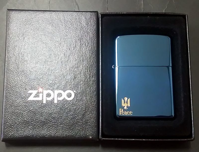 画像: zippo Peace ブルー 2007年製造