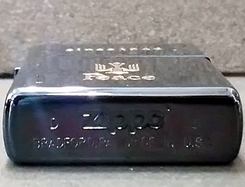 94年製造 X イニシャル ZIPPO T.T入り Peace ライター