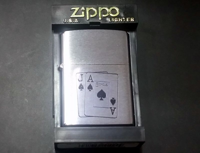 画像: zippo トランプ スペード ジャック&エース 2001年製造 新品未使用