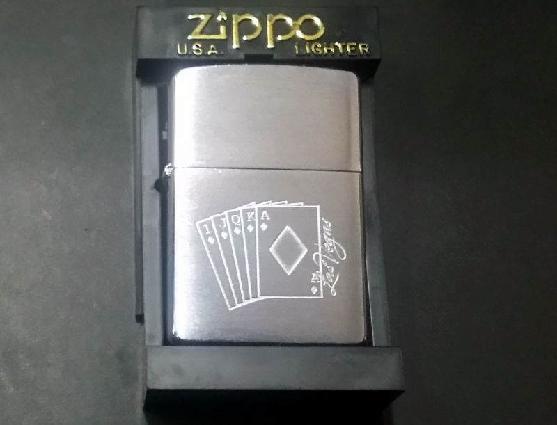 画像: zippo トランプ ダイヤ ロイヤルストレートフラッシュ 2001年製造 新品未使用