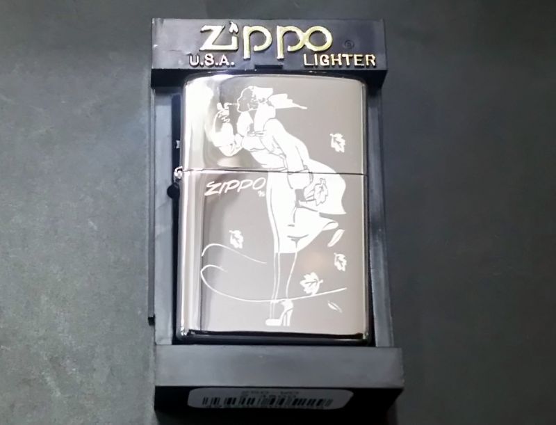 画像: zippo WINDY 枯れ葉エッチング 2001年製造 新品未使用