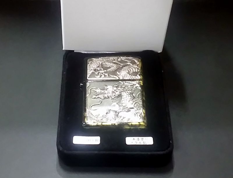 画像: zippo 銀龍 本漆塗り メタル張り 2020年製造 新品未使用