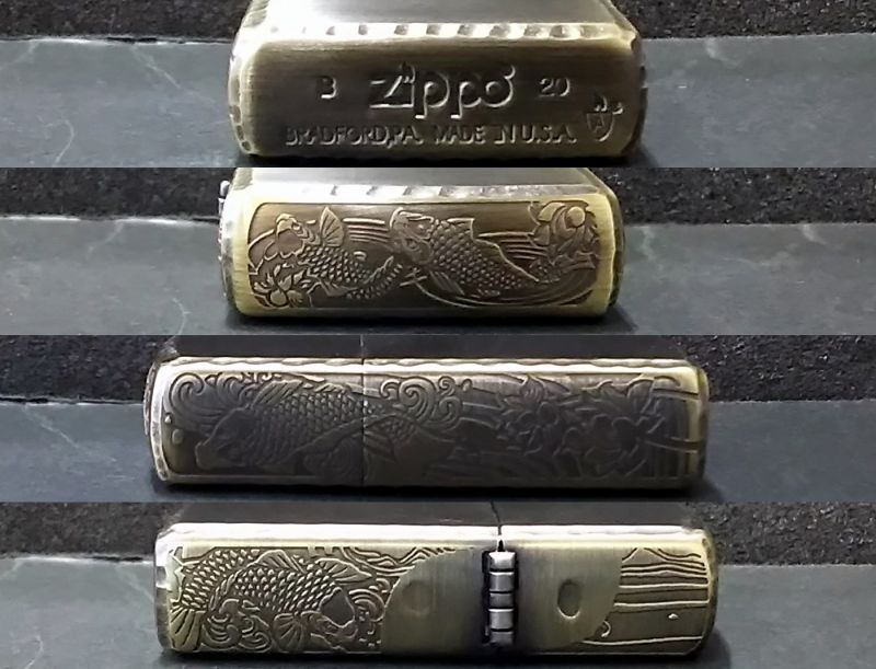 画像: zippo ARMOR カープ 3面加工 3ER-CARP A アンティークBr 2020年製造 新品未使用