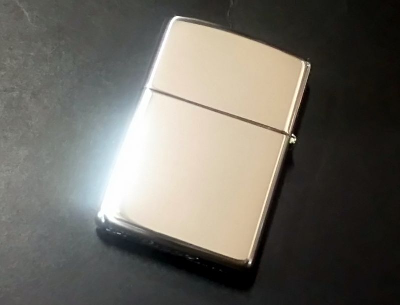 画像: zippo 純銀 スターリングシルバー 天然石 BK DIA(ブラックダイヤ) ミラー仕上げ 2020年製造 新品未使用