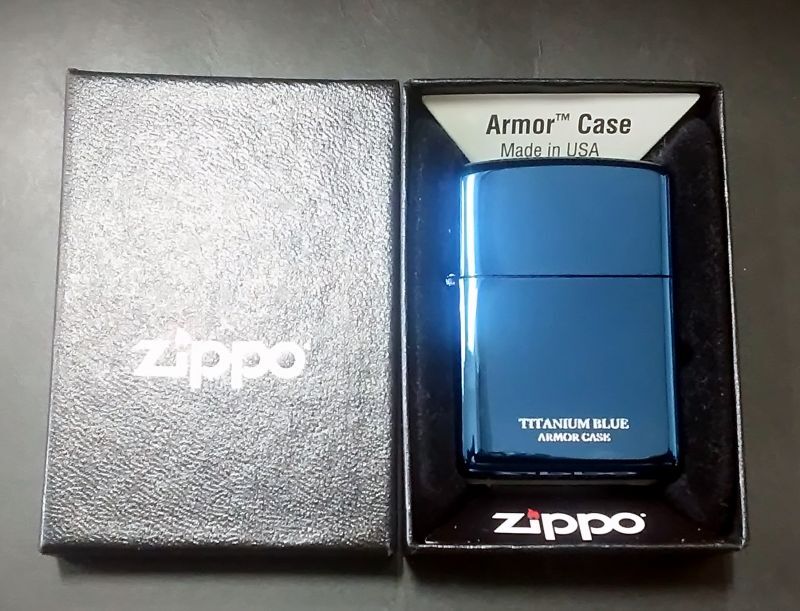 画像: zippo ARMOR ブルーチタンコーティング 16-BLTT 2020年製造 新品未使用