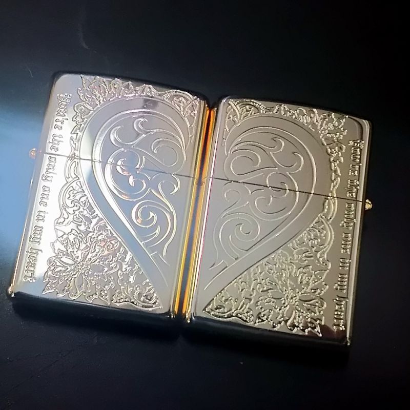 画像1: zippo ペア ハート Celebrity Arabesque 2014年製造 新品未使用