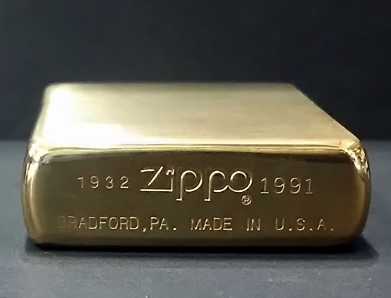 画像: zippo ヴィンテージ Budweiser 真鍮 1991年製造 新品未使用