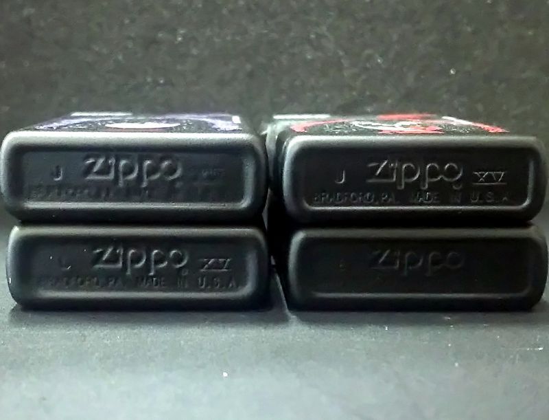 画像: zippo KISS 黒マット 4個セット 1999年製造 新品未使用