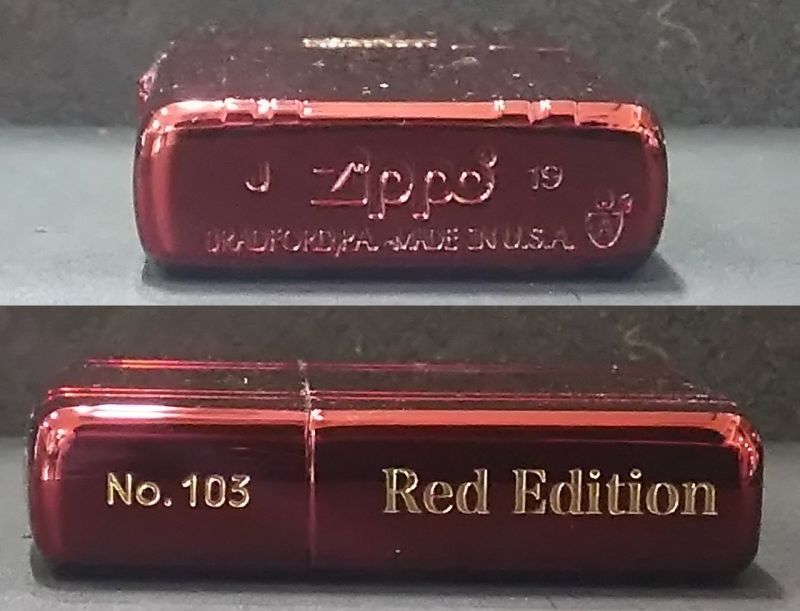 画像: zippo 金タンク仕様 サイドロゴ入り 両面加工 No.103 2019年製造 新品未使用