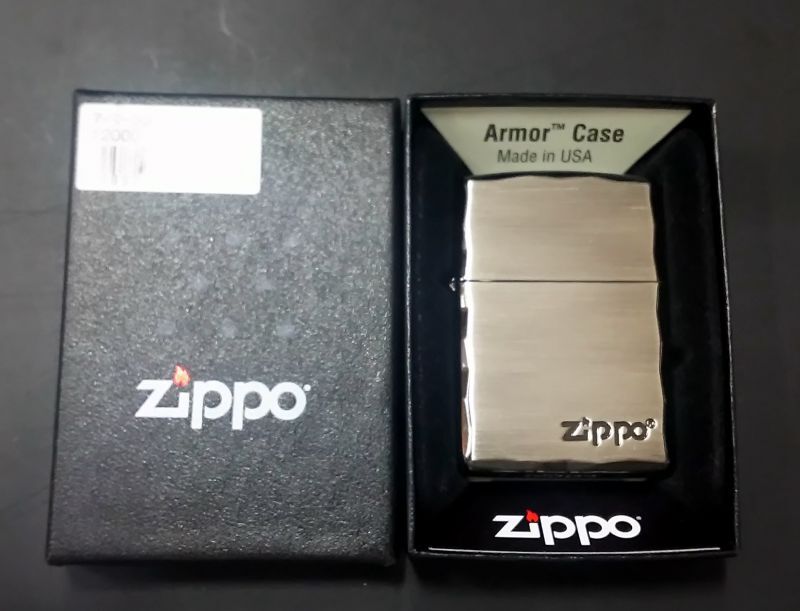 画像: zippo ARMOR シンプルロゴ SBN 両面加工 2020年製造 新品未使用