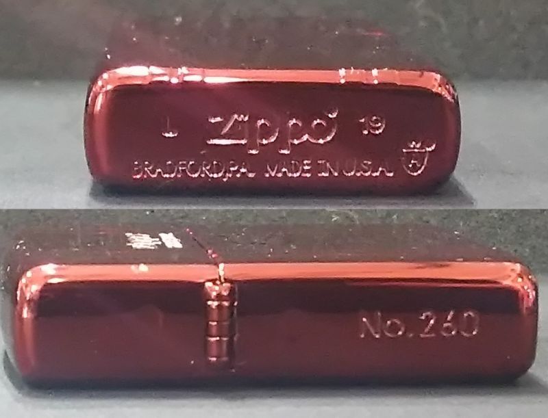 画像: zippo シリアルNo.入り 両面加工 162ZR-RDM No.260 2019年製造 新品未使用