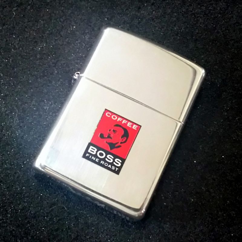 画像1: zippo スターリングシルバー BOSS 2002年製造 新品未使用