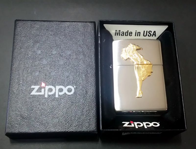 画像: zippo WINDY メタルプレート 金色 2001年製造 新品未使用