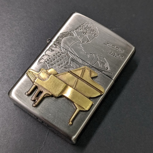 画像1: zippo2009年新品未使用JAZZ [Z-r-255］