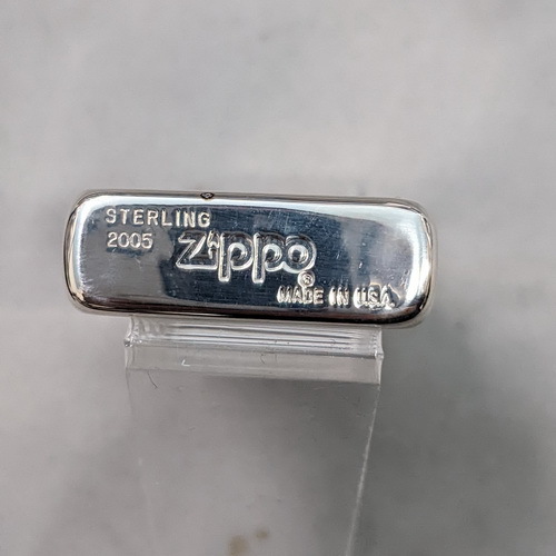 画像: zippo2005スターリングシルバー・サファイヤ付き未使用 