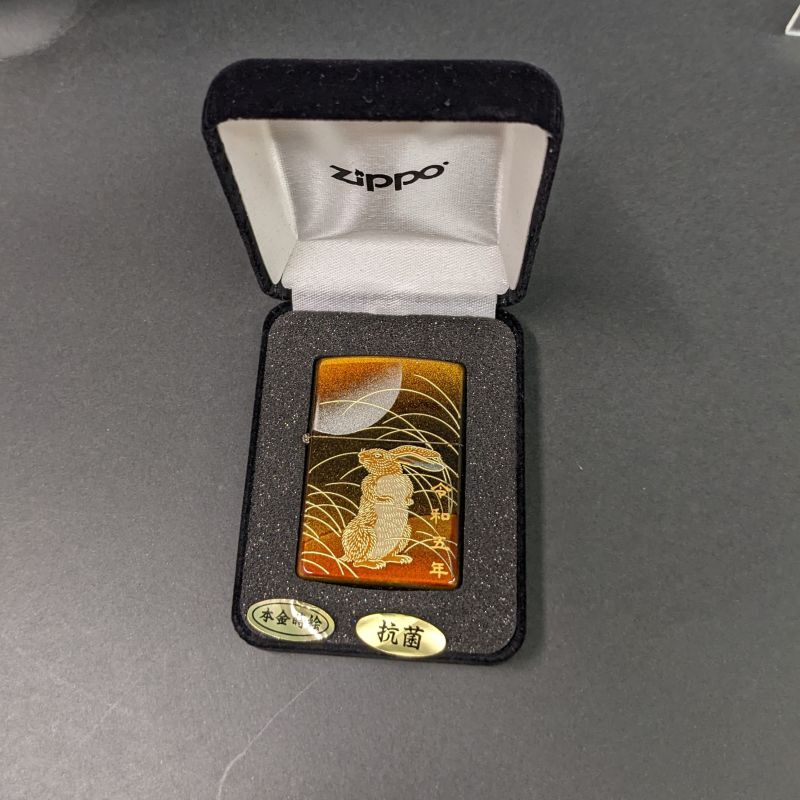 画像: zippo2021製造　本金蒔絵・抗菌・うさぎ柄