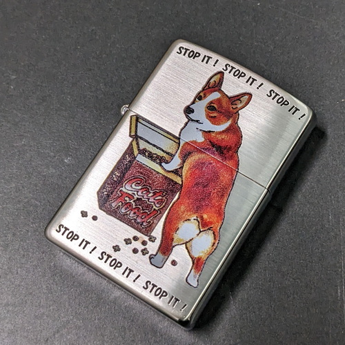 画像1: zippo2003年犬柄新品未使用 