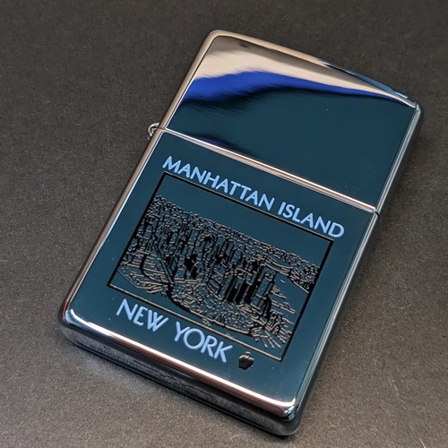 画像1: zippo2002年MANHATTAN　ISLAND新品未使用 