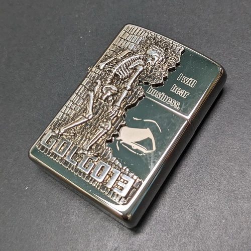 画像1: zippo2004年ゴルゴ13（メタル銀古美）新品未使用 