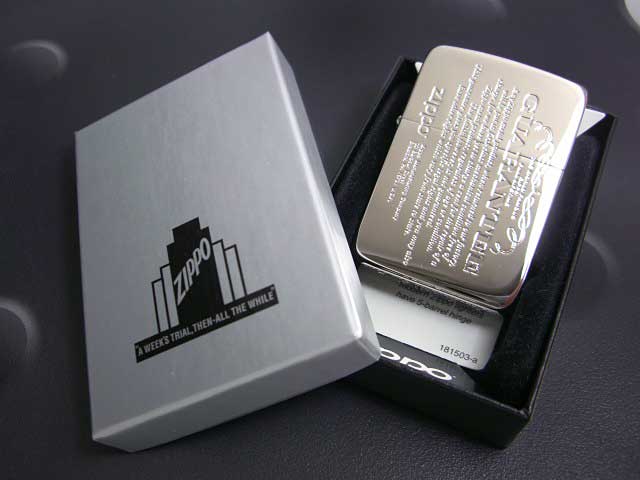 画像: zippo 41REPLICA ギャランティー プラチナメッキ