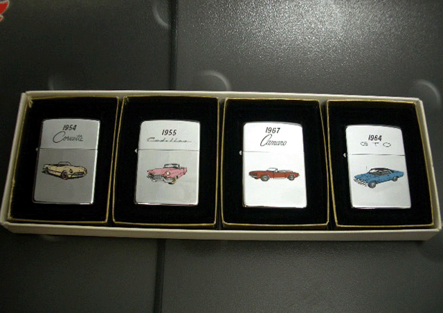 画像: zippo OLD CAR 名車シリーズ 4個セット 1990年製造