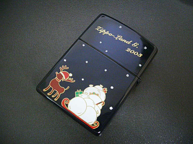 画像: zippo 「zippo-LAND G.」オリジナル X'mas 漆 Wフェイス 50個限定 2003年製造