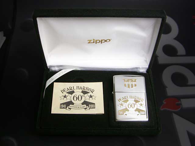 画像: zippo PEARL HARBOR 60th プラチナプレート　シリアルナンバー入り