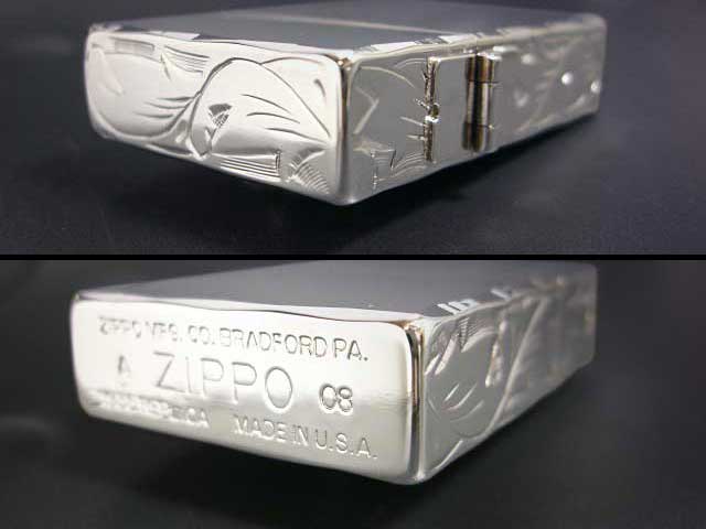 画像: zippo 1935 REPLICA  Platinum Plate サイド手彫り 1935-3H/C PT